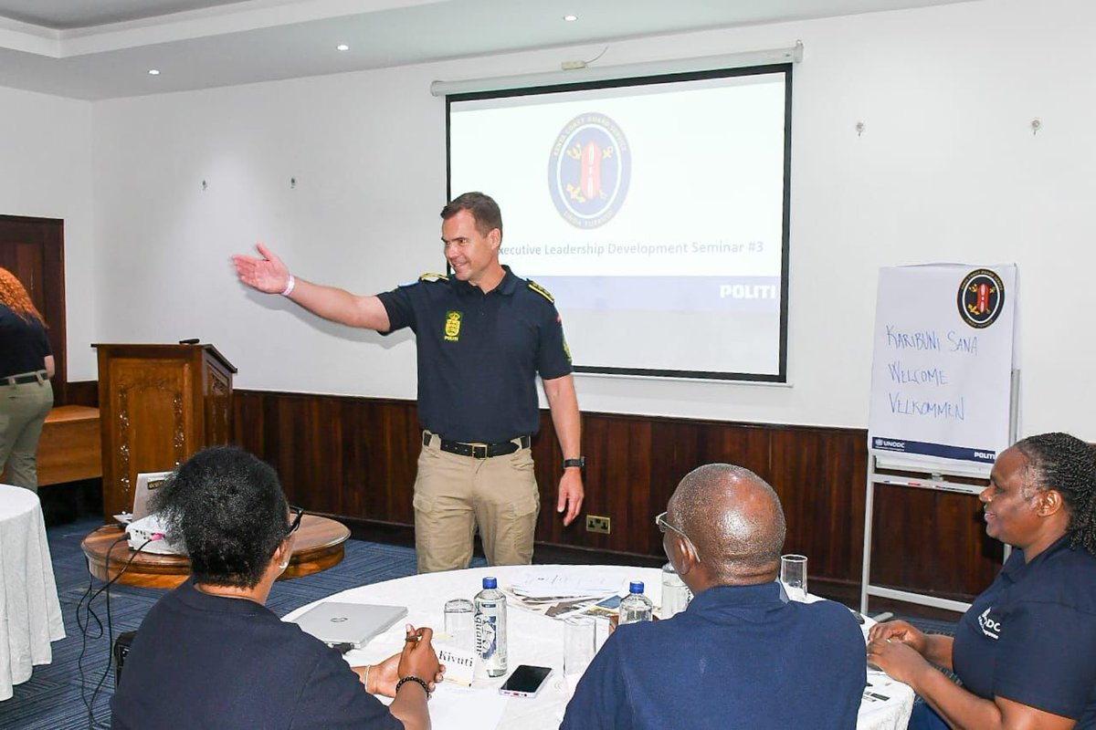 UNODC_MCP's tweet image. @UNODC_MCP in collaboration with @Rigspoliti hosted the 3rd Executive Leadership Seminar for @OfficialKCGS to develop an action plan to guide the fulfillment of #KCGS mandate to protect maritime resources in 🇰🇪 territorial waters.  Funded by @denmarkinkenya and @DKinSomalia