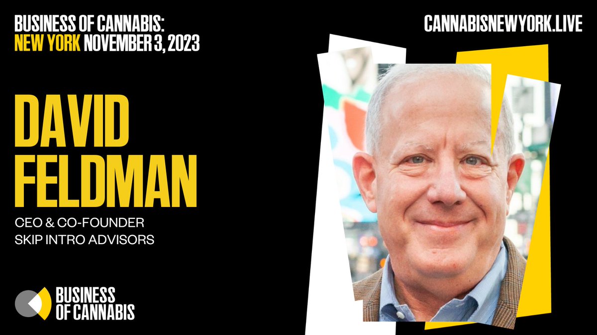 Speaker 🗣

David Feldman is the CEO &amp; co-founder of Skip Intro Advisors. Author, speaker, Managing Partner at Feldman Legal Advisors, teaches cannabis finance at NYU &amp; co-hosts the 'Fast Forward to Growth' podcast. @davidnfeldman
Tickets 👉 eu1.hubs.ly/H05Cwcj0