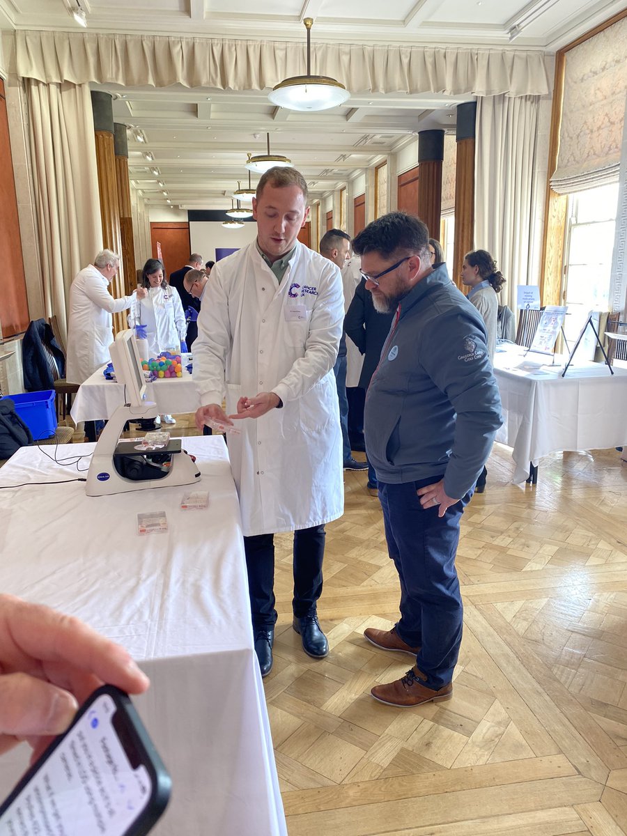 Great morning up at the big house on the hill yesterday, always a pleasure to show off our #cruk funded science alongside <a href="/DrPipDunne/">Philip Dunne</a>, fairly busy too - hoping we convinced a few politicians of the importance of supporting a research active environment in NI!