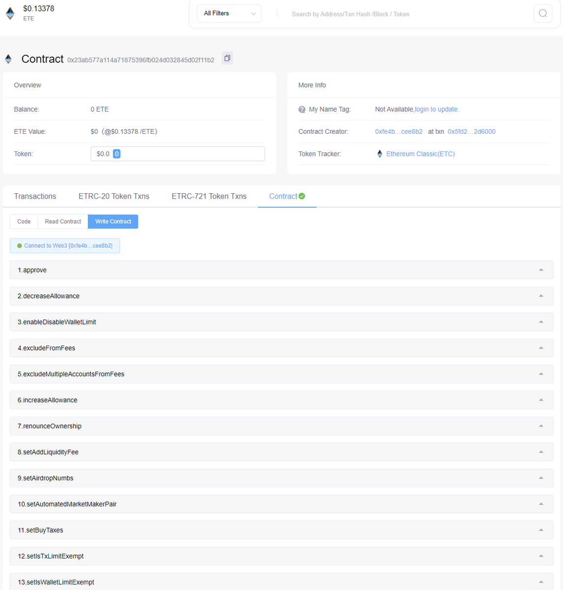 EthereumExpres's tweet photo. ETEscan, contract open source, and WEB3 modules have been developed and launched. Anyone can open-source your contract on ETEscan and connect to the wallet to use WEB3 functions to read or compile your contract.This is the feature that makes ETEscan stand out among all scans. At the same time, we announced that we are opening up the cooperation between scan and other third-party chains, and we can build ETEscan into a scan that can be deployed for multiple chains.Of course, only for the Ethereum EVM underlying framework chains.