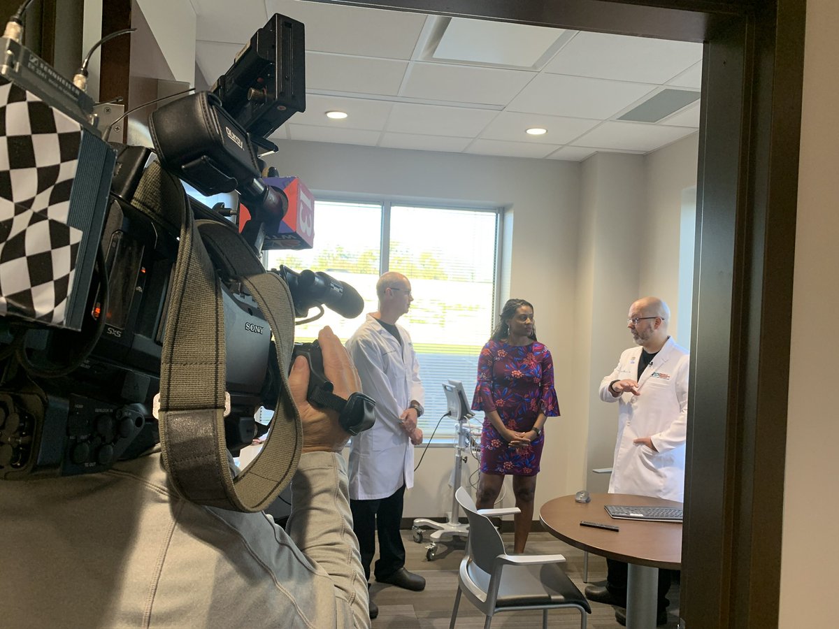 NWR_Indiana's tweet photo. @JaleaBrooks and @Grabes10 of @WTHRcom stopped by VIP to talk with Dr. Joshua Dowell and Dr. Vincent Flanders about uterine fibroid embolization (UFE). Stay tuned for the segment to air soon! #uterinefibroids #uterinefibroidembolization #vipindy https://t.co/NxDLmSMHHe
