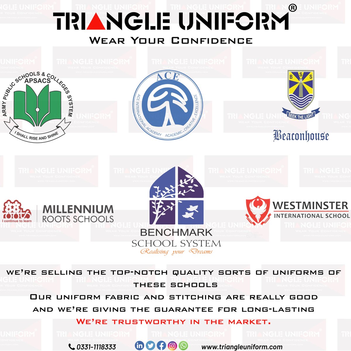 TriangleUniform's tweet image. 𝙒𝙚 𝙖𝙞𝙢 𝙩𝙤 𝙗𝙚𝙖𝙩 𝙖𝙣𝙮 𝙥𝙧𝙞𝙘𝙚𝙨 𝙤𝙛𝙛𝙚𝙧𝙚𝙙 𝙗𝙮 𝙤𝙩𝙝𝙚𝙧𝙨 𝙡𝙞𝙠𝙚 𝙩𝙤 𝙡𝙞𝙠𝙚 𝙧𝙚𝙩𝙖𝙞𝙡𝙚𝙧𝙨 𝙖𝙣𝙙 𝙬𝙚 𝙖𝙡𝙨𝙤 𝙖𝙨𝙨𝙪𝙧𝙚 𝙩𝙝𝙚 𝙦𝙪𝙖𝙡𝙞𝙩𝙮 𝙤𝙛 𝙩𝙝𝙚 𝙪𝙣𝙞𝙛𝙤𝙧𝙢 𝙞𝙨 𝙚𝙭𝙘𝙚𝙡𝙡𝙚𝙣𝙩 𝙖𝙣𝙙 𝙝𝙖𝙧𝙙-𝙬𝙚𝙖𝙧𝙞𝙣𝙜.

#schooluniforms