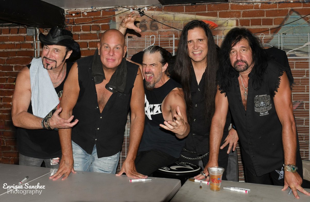 Hangin' out after our show at the Whisky A Go-Go (photo credit Enrique Sanchez Photography) #MetalChurch