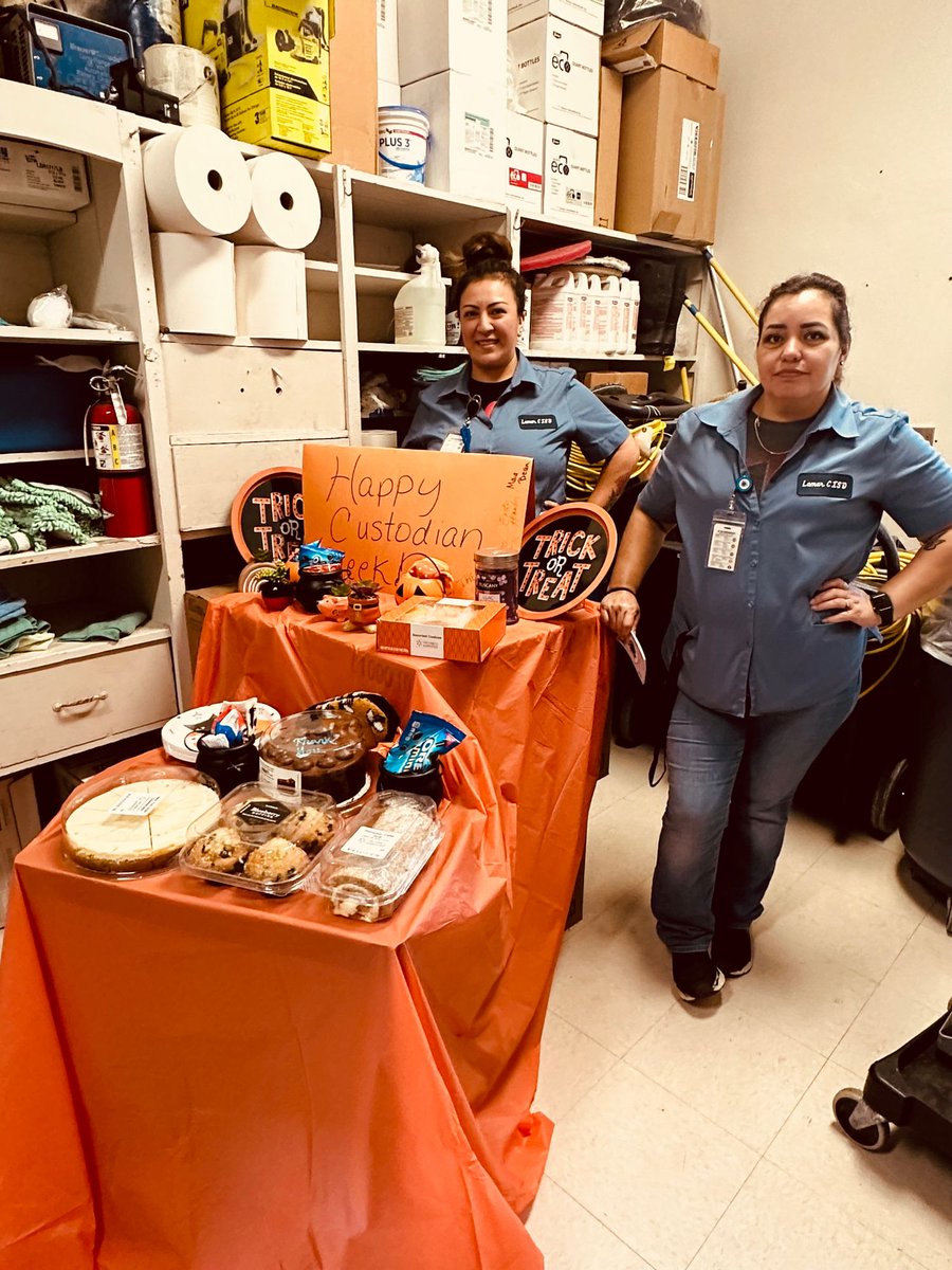 We appreciate our custodians and their hard work!! Thank you for all your hard work👏👏we will be a mess without you 🙌🎉❤️