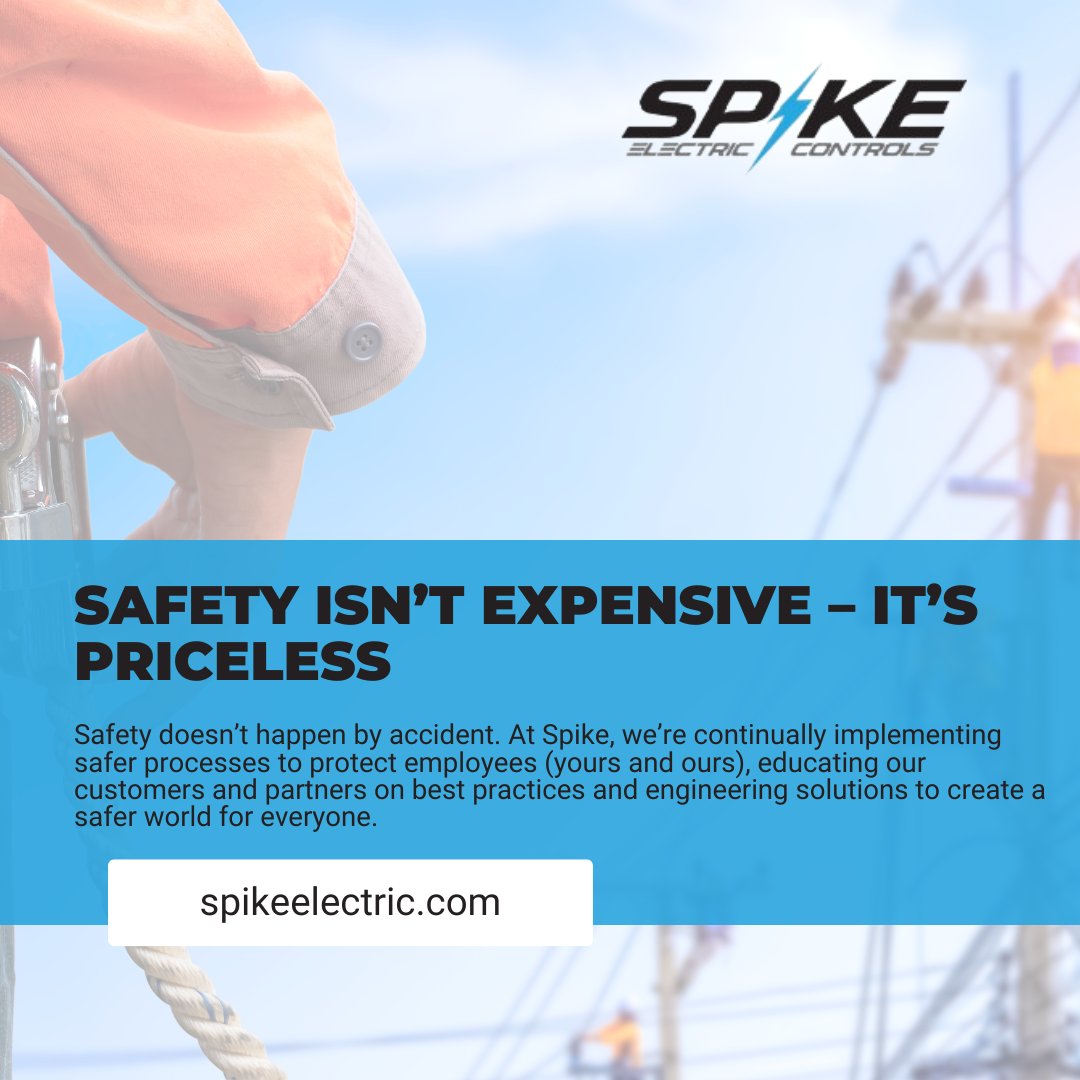 SpikeElectric's tweet image. Safety Isn&apos;t Expensive – It&apos;s Priceless at Spike, safeguarding lives is our core value. Read on to learn how we&apos;re fostering a culture of safety and responsibility. spikeelectric.com 
#Spikeelectriccontrols #SafetyFirst #SpikeSafety
