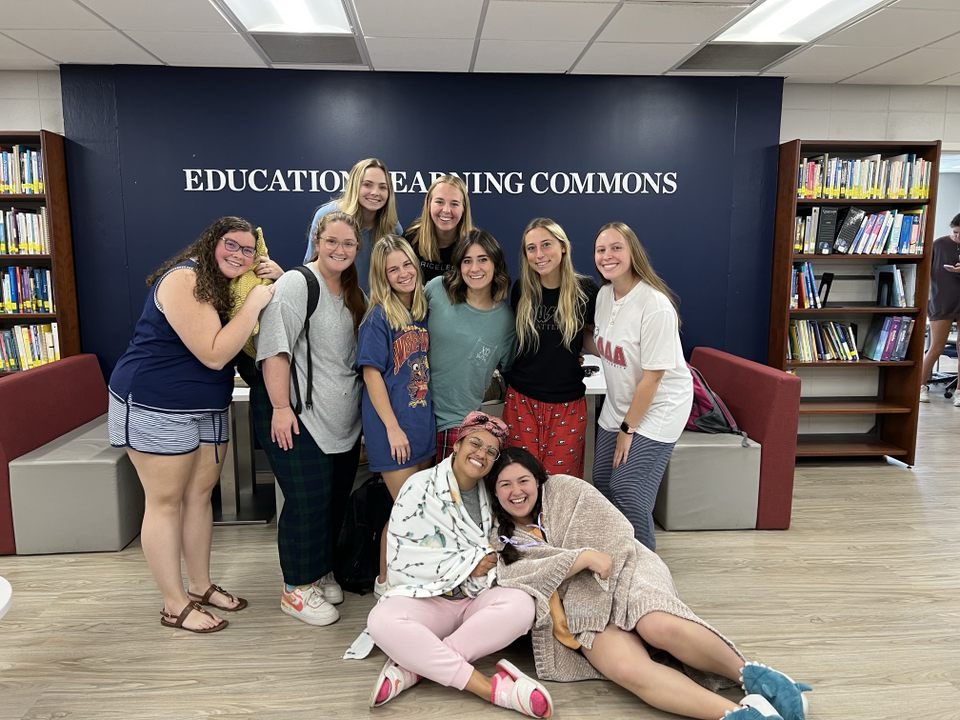 MsGoolsbyTeach's tweet photo. OBB School of Education Spirit Week for our last week before full-time student teaching! Day #2: Pajama Day! https://t.co/6YlZBVVKIo