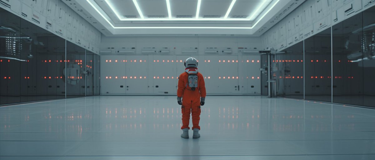 knightama's tweet photo. 📸🚨PROMPT ALERT🚨📷

Let's do EXTREME WIDE SHOTS - the essence of establishing the narrative, BUT in a Kubrick-ish and Tarantino-ish way (without using their names).

Both Tarantino and Kubrick favor symmetrical compositions, vertical lines, intense close-ups, and vast, open spaces in their establishing shots.

💬wide shot of a [SUBJECT] in [LOCATION], cinematic sequence, minimalist, [MOOD], cinestill 50d, kodak porta 800 --ar 21:9💬

✨ Check the ALTs for inspiration.
🔄 Please, in exchange for this prompt, gift me a Like and RT. 🎬