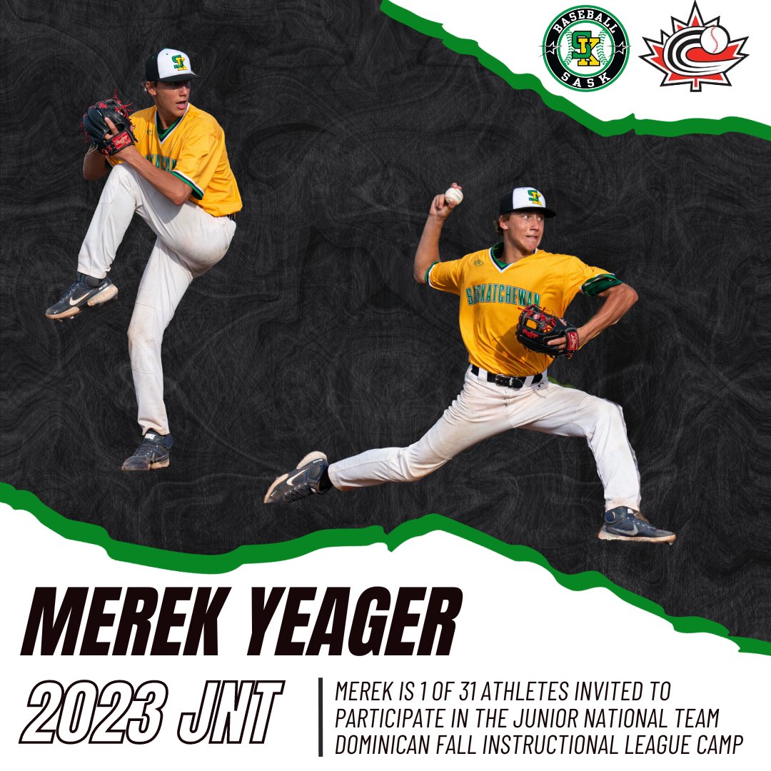 Congratulations to Merek Yeager (Muenster), who has been named to the Junior National Team Roster for their 2023 Dominican Fall Instructional League Camp! 🌾🇨🇦