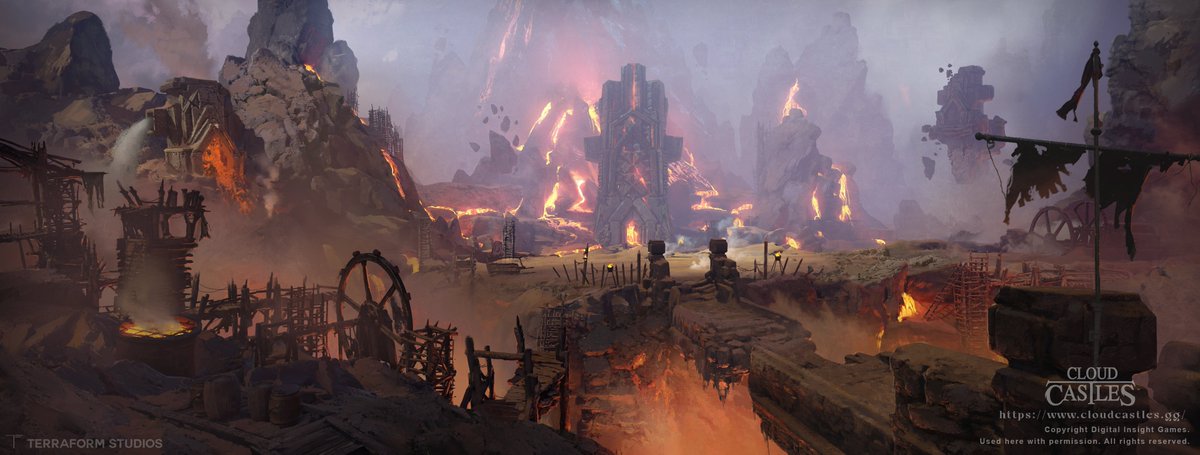 Two warring factions were called to this arena by an unseen force.

Volcanic Arena designed for #CloudCastles by our Env. Concept Artist Andy Walsh <a href="/andywalshart/">Andy Walsh</a>
⁠
AD: Dan Fadness⁠
⁠
CD: Finnian MacManus <a href="/fmacmanus/">Finnian MacManus</a>

#fantasy #digitalpainting #conceptart #fantasyart #artstation