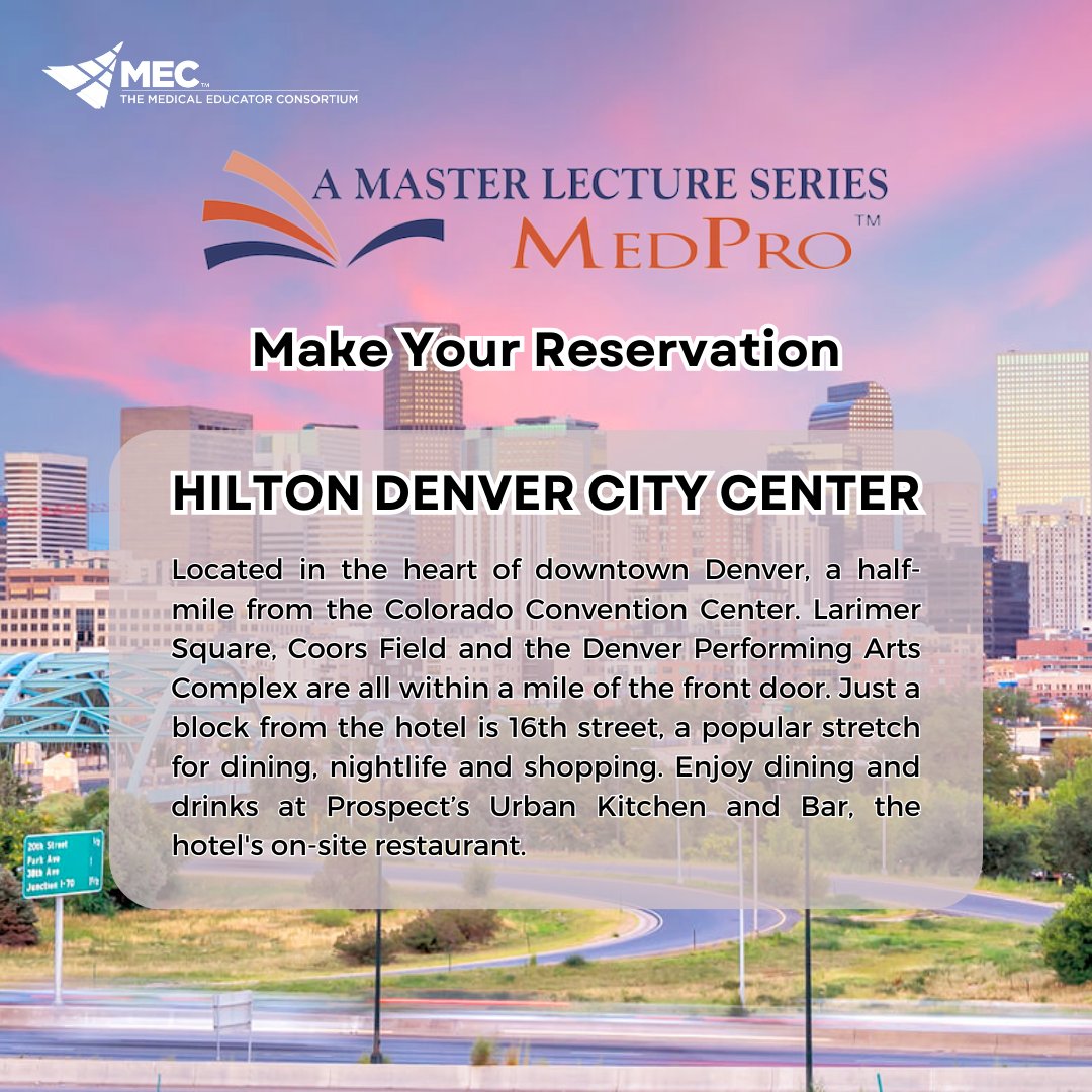 mecmededucation's tweet image. Join MLS Denver Cancer Therapy Event! Oct 14, 7 AM - 5 PM, Hilton Denver City Center. Register now for an evolution in cancer therapy. #DenverEvent #MEC