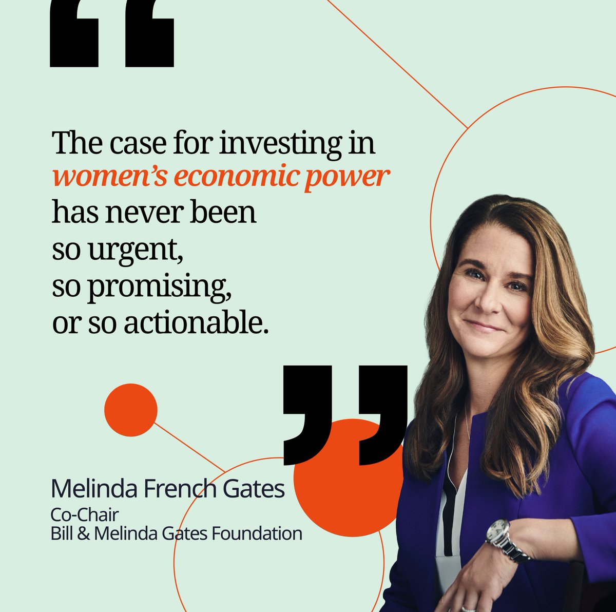 If our goal is to end poverty, we must build stronger economies. And that begins with helping women transform from simply participating in the economy to achieving full economic power. Read @MelindaGates's op-ed for @TheEconomist: tinyurl.com/b5mbwz82