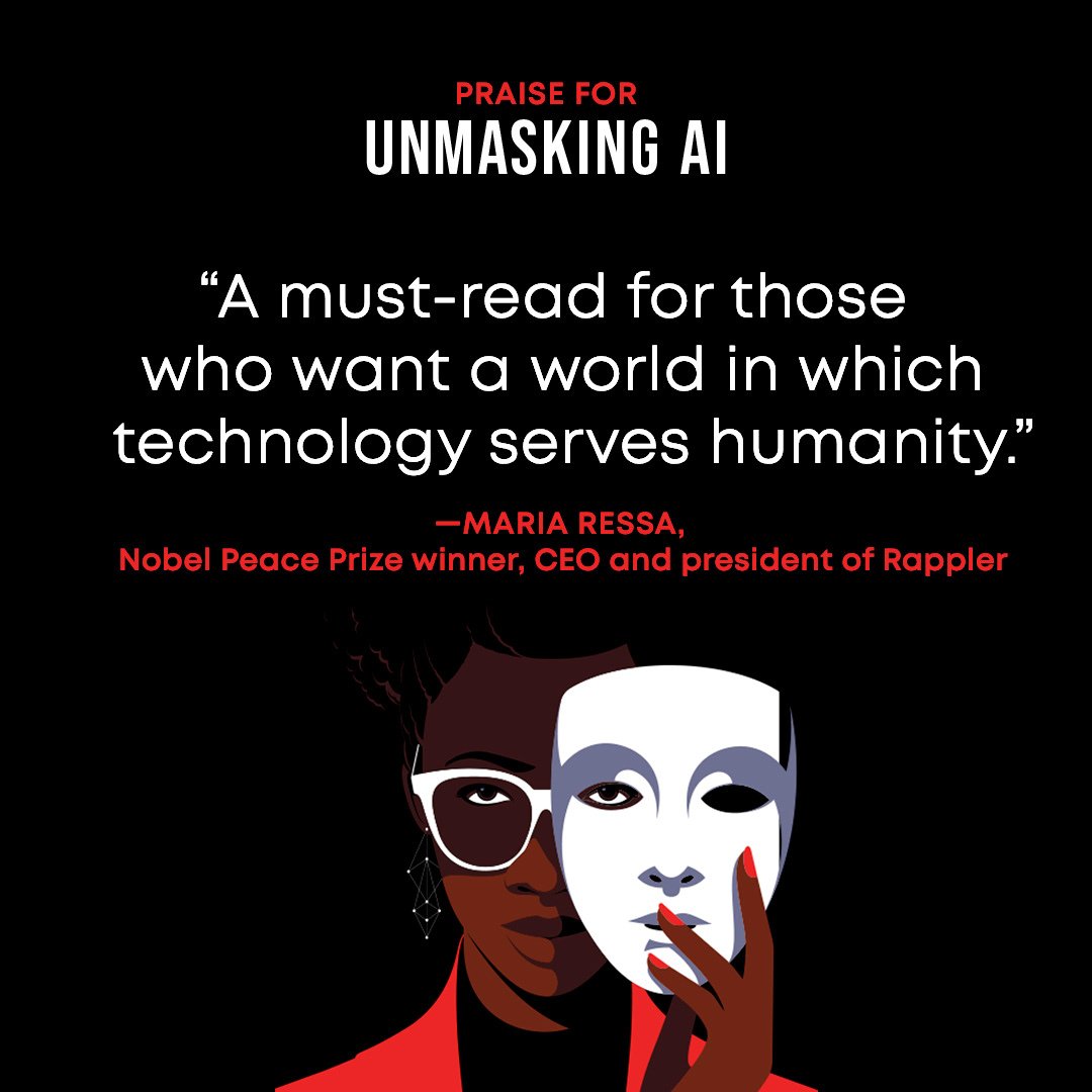 Algorithmic Justice League (@ajlunited) on Twitter photo Mark your calendars for October 31st as we unveil "Unmasking AI" by AJL founder <a href="/jovialjoy/">Dr. Joy Buolamwini</a>, a book that will change the way you see artificial intelligence.
📚 Stay tuned for details on virtual and IRL “Unmasking AI” events this November. To support the work of AJL, please Mark your calendars for October 31st as we unveil "Unmasking AI" by AJL founder <a href="/jovialjoy/">Dr. Joy Buolamwini</a>, a book that will change the way you see artificial intelligence.
📚 Stay tuned for details on virtual and IRL “Unmasking AI” events this November. To support the work of AJL, please