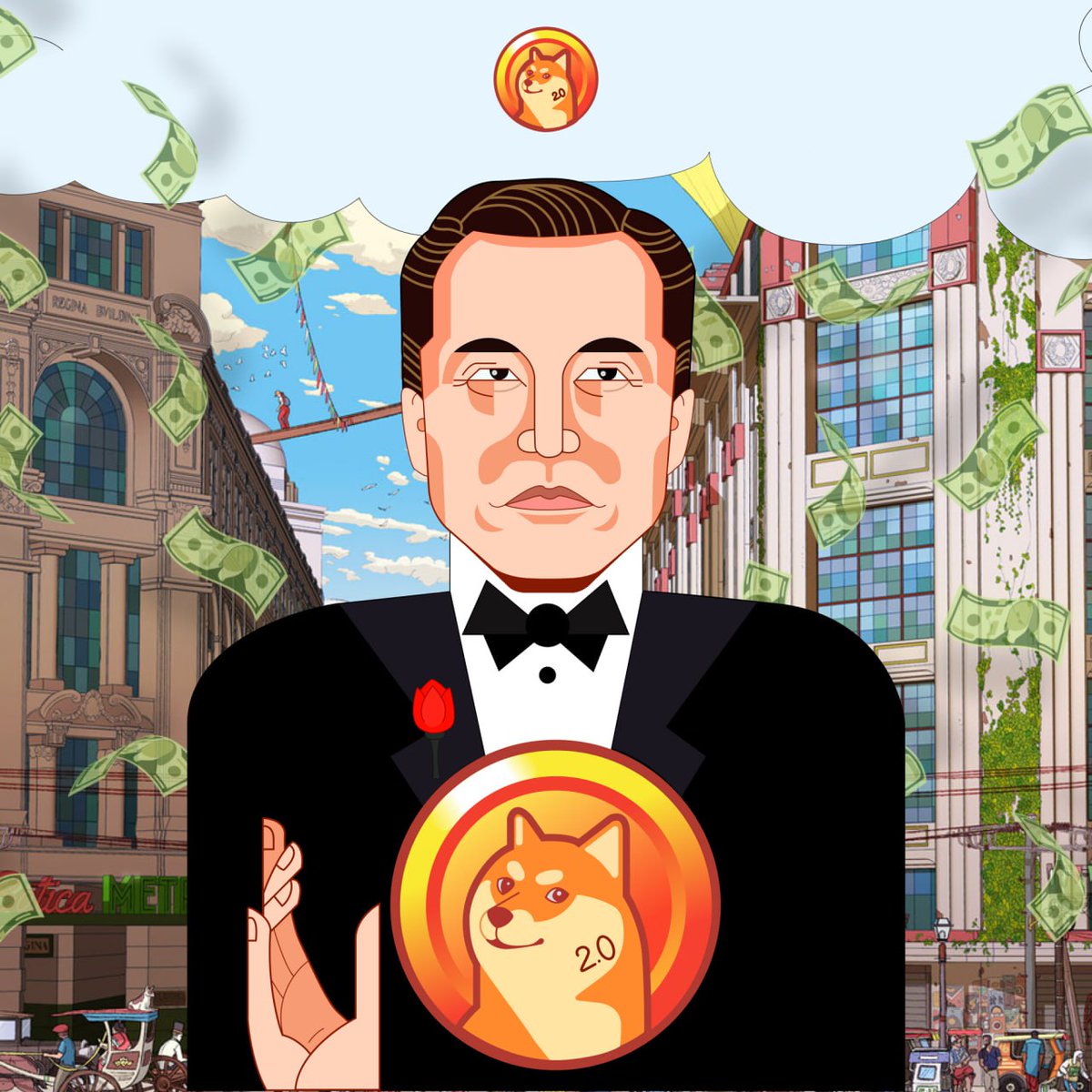 GM #DogePals 🐶 tag someone who's in DOGE and needs a healthy dose of #DOGE 2.0! 🚀