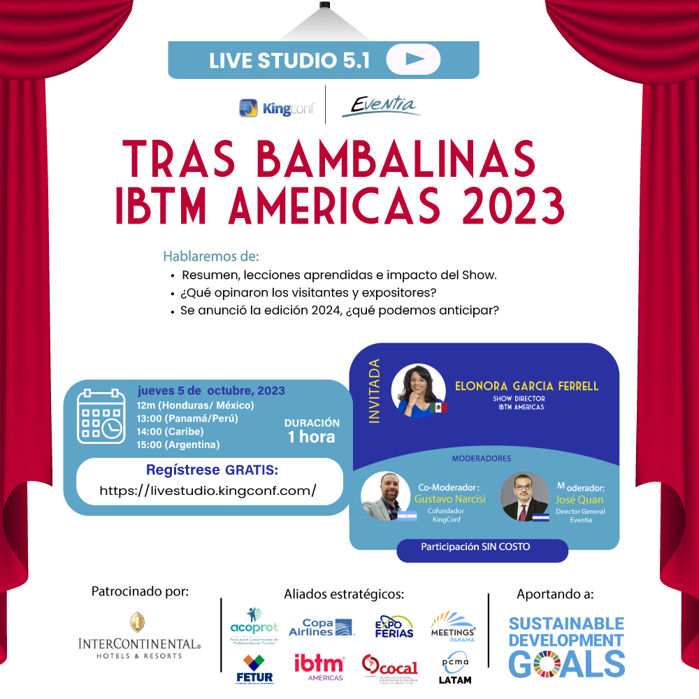 🎯Y cuando creías que lo sabías todo sobre <a href="/IBTMAmericas_Es/">IBTM Americas - Español</a>

te traemos este revelador LIVE STUDIO, con nada menos y nada mas que su Show Director!

✅No te pierdas la oportunidad de interactuar con Eleonora!

Registrate GRATIS:
lnkd.in/en_Vcva3

Powered by <a href="/King_conf/">Kingconf</a>