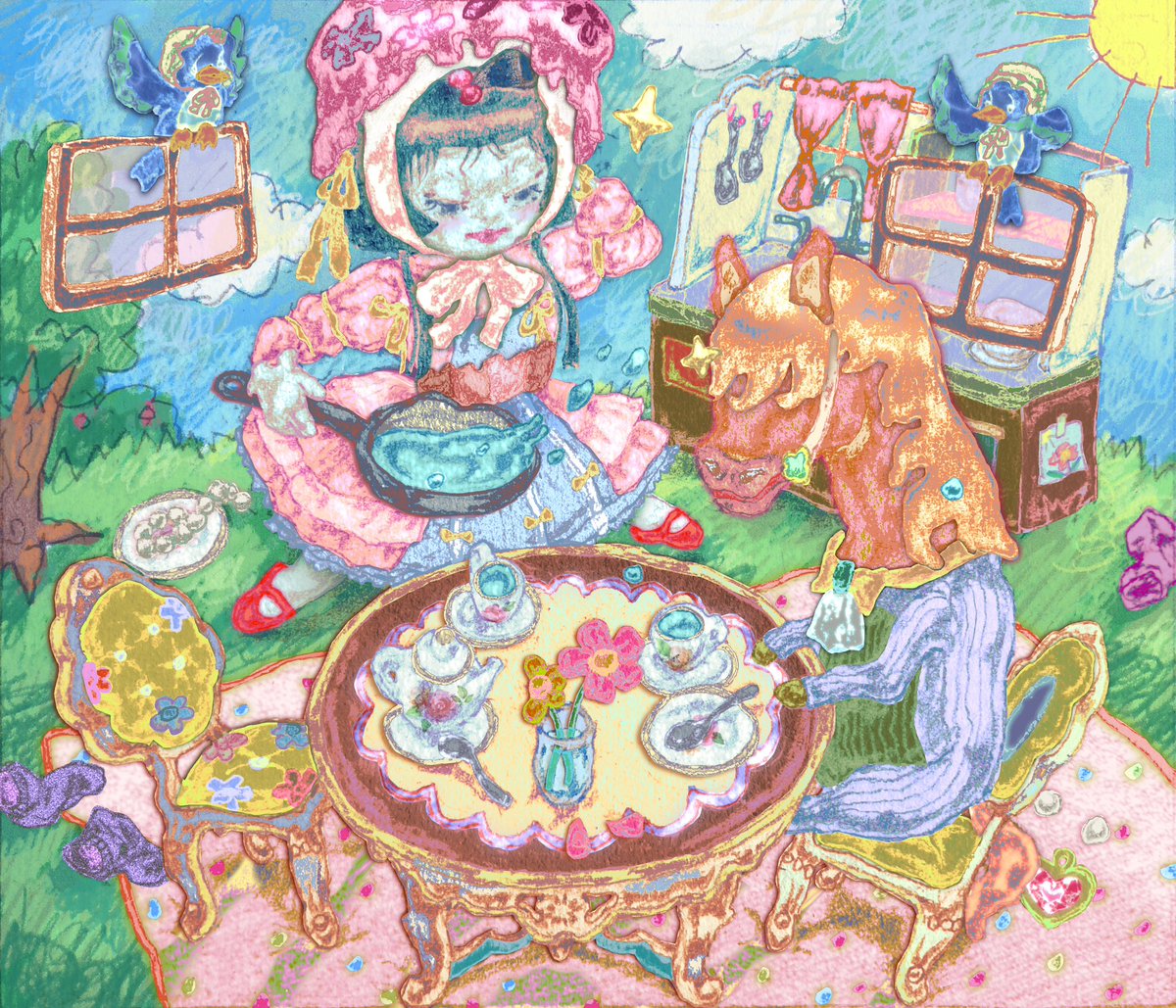 tea party!!!💗🫖🍵🎠