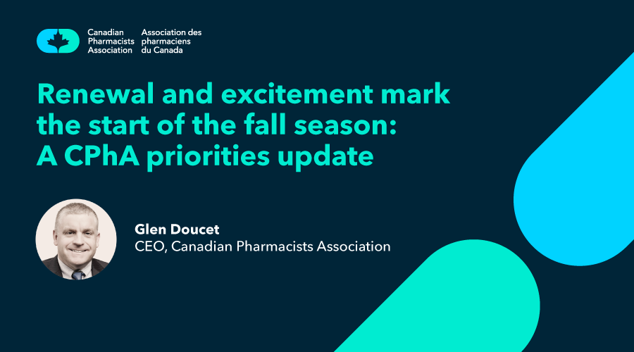 CPhAAPhC's tweet photo. 💭 What’s on our radar for the remainder of the year? 

CPhA’s CEO, Glen Doucet, recently provided an update on our 2023 priorities—all aimed at bolstering you, your practice and the #pharmacy profession. 

➡️ Read the update: https://t.co/lrcbziIt1e https://t.co/z4txDlW97a