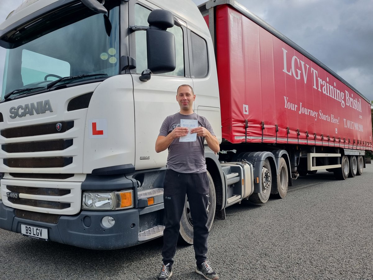 Huge congratulations to Kamil, on a well deserved first time, Cat.C+E test pass today. Keep up the safe driving mate. We wish you all the very best for the future! LGVTrainingBristol.com #YourJourneyStartsHere