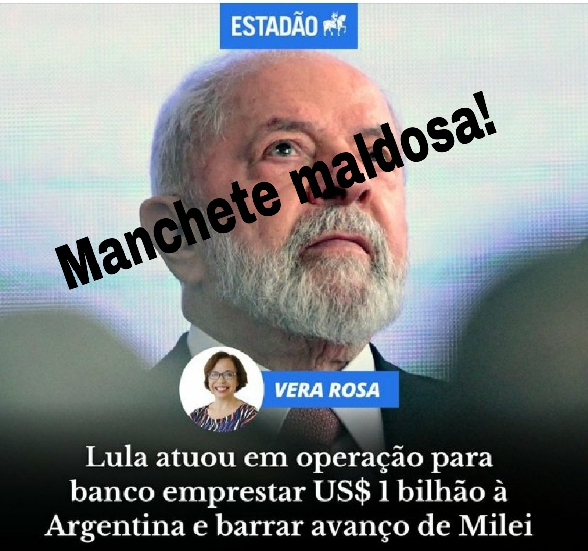 Gente!
A Ministra Simone Tebet acaba de desmentir a FAKE NEWS criada pelo jornal que fez parte da ditadura <a href="/Estadao/">Estadão 🗞️</a> em relação ao empréstimo à Argentina. “Lula nem me ligou" EU MESMA despachei cm minha secretária, juntamente com meu ministério”. É assim que desmente uma fake news
