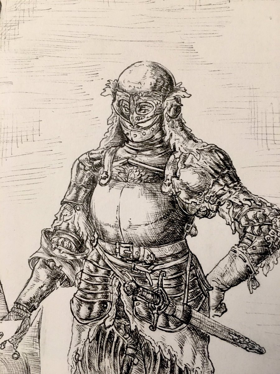 StitchesSuper's tweet image. Owl Knight
.
#art #drawing #knight #owl #pavise #medieval #armor