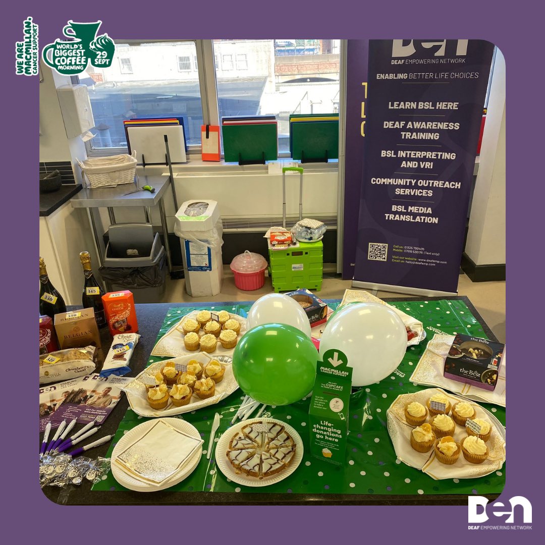 Grateful for all who joined our <a href="/macmillancancer/">Macmillan Cancer Support</a> Coffee Morning at DEN! 💚 Thanks, Middlesbrough Council Sensory Team for the space. 🙌 Huge shoutout to Michelle for the yummy cakes! 🍰 Missed it? No worries, stay tuned for next year's coffee extravaganza! ☕️ #DEN #CoffeeMorning