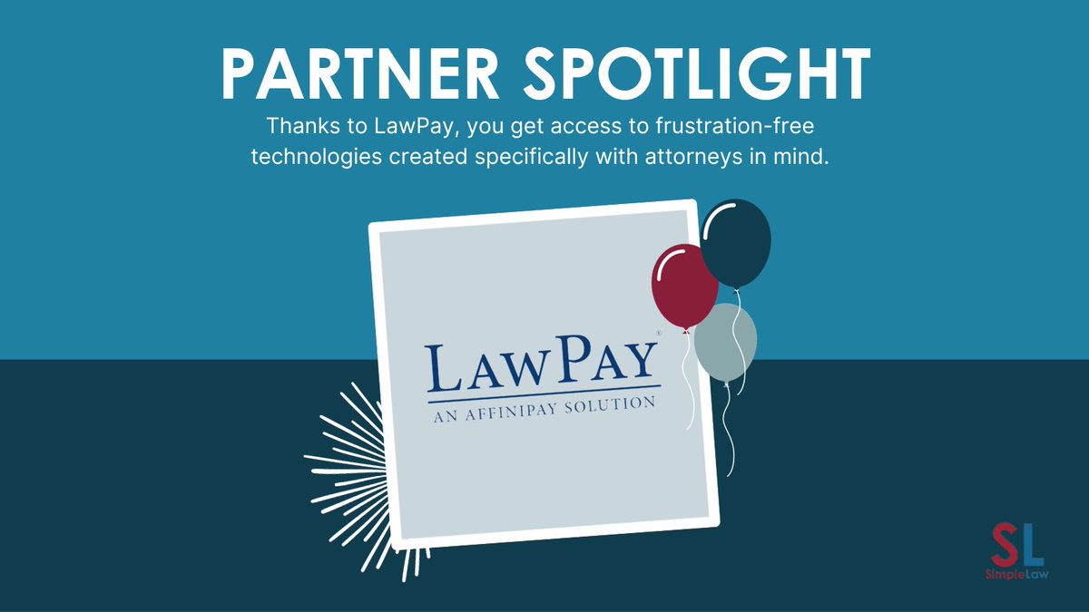 _simplelaw's tweet image. Managing the payment process can be time-consuming for law firms. That&apos;s why we partner with LawPay to simplify the process for our users. 

Want to find out more? simplelaw.com/partnerships

#SimpleLaw #LegalSoftware #LawFirmTech #LegalManagement #LawFirmEfficiency #LawPay