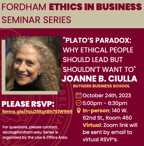 Society for Business Ethics (@sbeonline) on Twitter photo Registration is open for the second installment of the Fordham Ethics in Business Seminar Series at <a href="/FordhamGSB/">Fordham University Gabelli School of Business</a> on Oct. 24: forms.gle/Hzu29KgtBh7S1W… Registration is open for the second installment of the Fordham Ethics in Business Seminar Series at <a href="/FordhamGSB/">Fordham University Gabelli School of Business</a> on Oct. 24: forms.gle/Hzu29KgtBh7S1W…