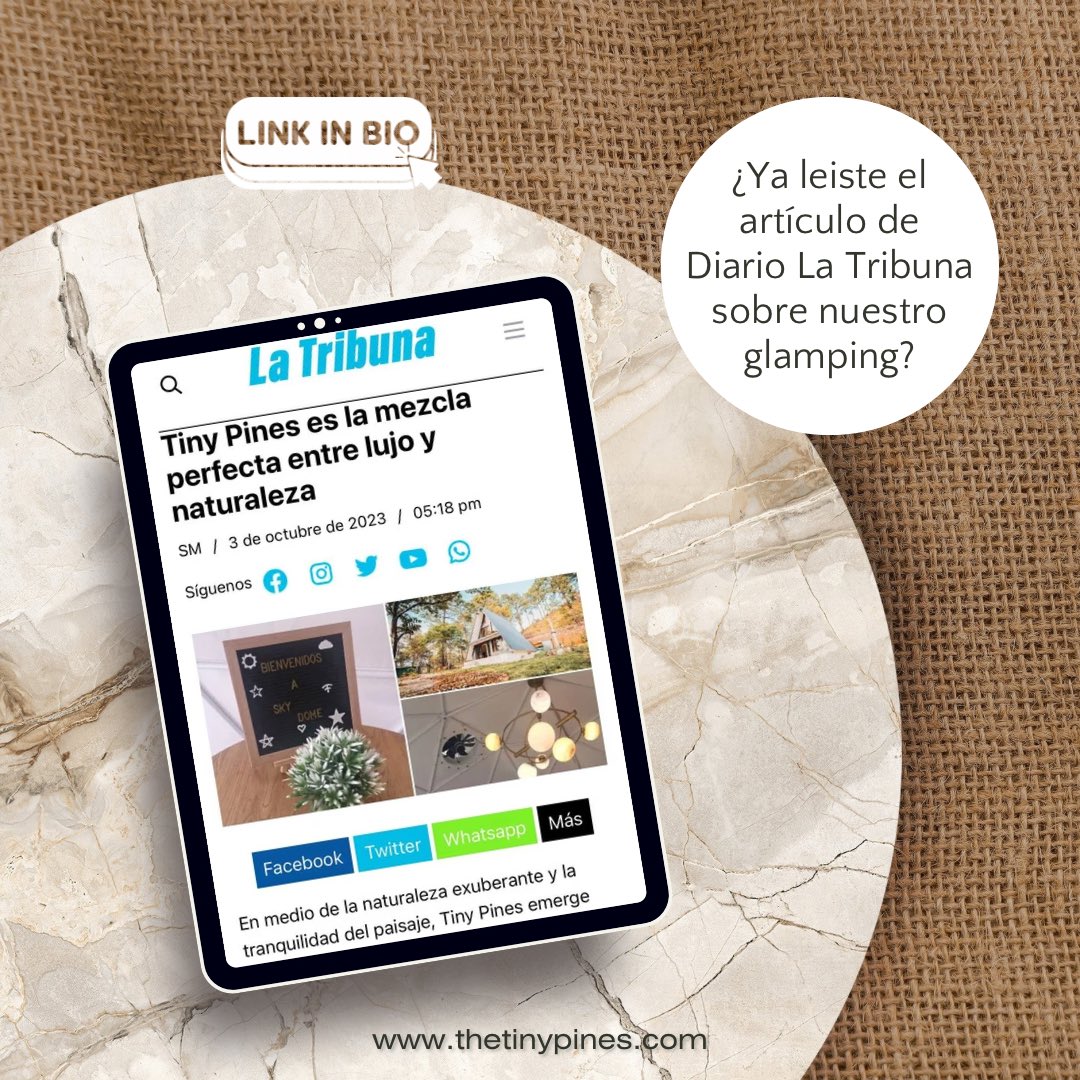 thetinypines's tweet photo. Queremos agradecer a Diario La Tribuna @LaTribunahn por su visita.

Les invitamos a leer el artículo completo en el siguiente link: ⬇️⬇️⬇️⬇️⬇️

https://t.co/DWc8tLpzcG

¡Reserva en nuestro sitio web!
💻 https://t.co/Myd3sBcKke

#TinyPines #Honduras #Comayagua #chalet #skydome https://t.co/oSOm3TxQQq