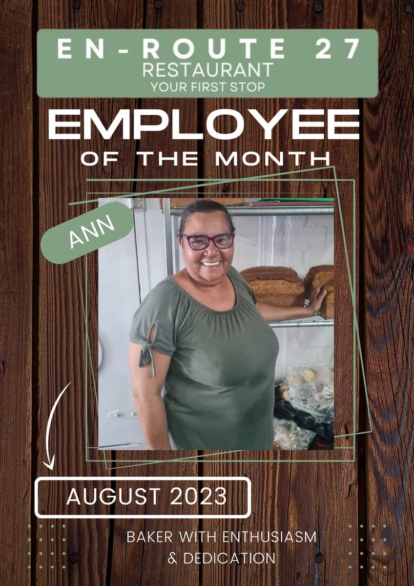 Enroute27's tweet photo. Congratulations to Anne for taking on the role of baking all our breads, rolls, and delicious cakes with such enthusiasm and dedication. Having a skilled baker on-site has been an absolute game-changer for our establishment. Anne's passion for baking shines through in every thing https://t.co/7rckZHo8ap
