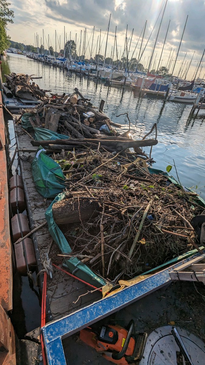 Fun fact: Our crew on vessels Flotsam and Jetsam, led by Captain Aidan Hall, have cleaned up almost 300,000 pounds of trash and debris from our waterways around the city so far this year! #Argonauts #lakeerie #cuyahogariver