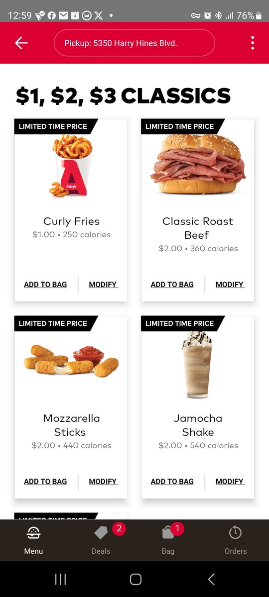 ace5264's tweet photo. $2 Arby's roast beef sandwiches via their app! https://t.co/GFJU9AAhf3