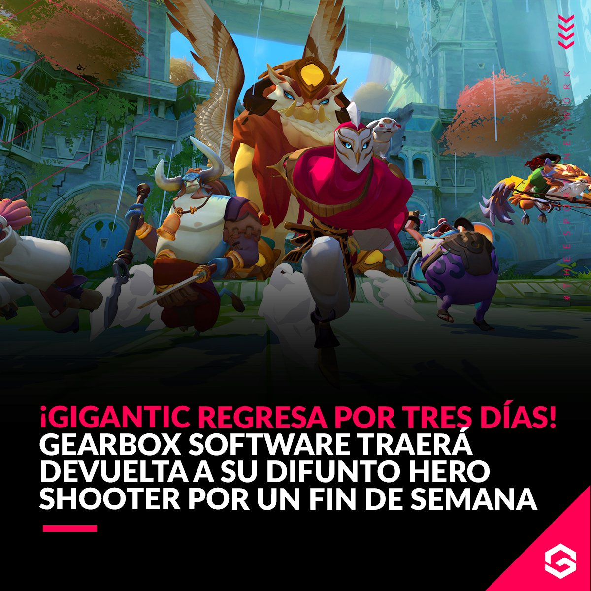 Gearbox Software ha anunciado un "evento del recuerdo", reviviendo a Gigantic por un fin de semana, donde mostrarán "contenido nunca antes visto", como un nuevo modo de juego, nuevo sistema de loadouts, y "contenido renovado".

Gigantic regresará del 5 al 7 de Octubre.