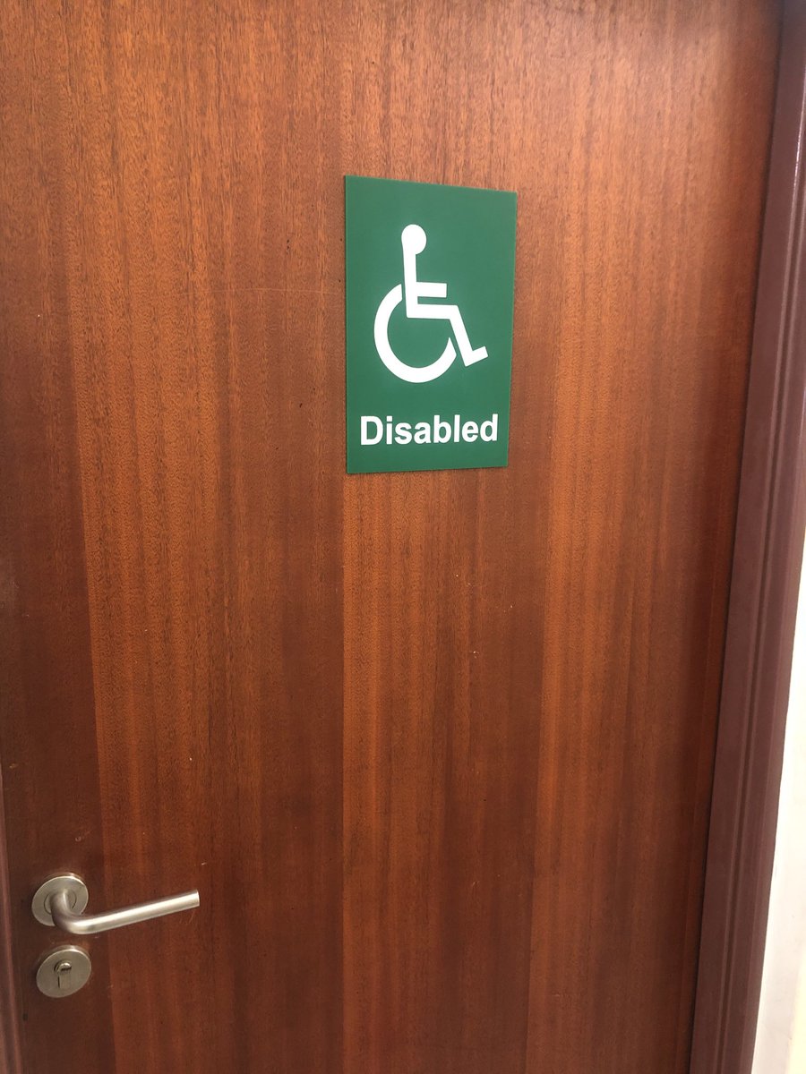 I visited one of the big hotels in Kampala & when i wanted to ease myself i moved to this door that had this sign meaning it’s for people who are uniquely abled When i opened the door i found the hotel’s cleaning materials meaning it’s a store🤭 But Ugandans why? #inclusion ♿️