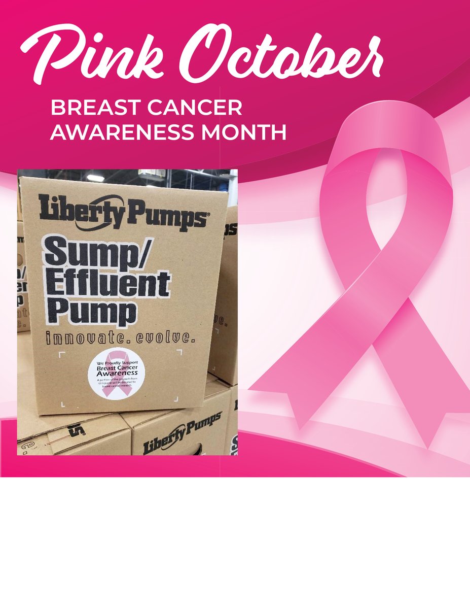 We're happy to support the cause! For each 230-Series, 240-Series, 250-Series, and 450-Series pump shipped in October, we'll donate a portion of the proceeds to breast cancer research.
#LibertyPumps #WhyLibertyPumps