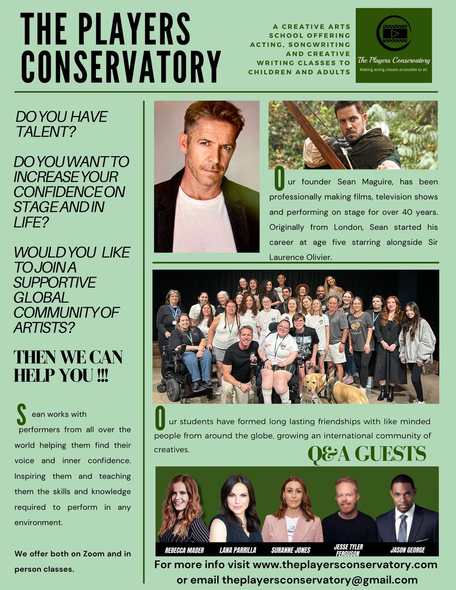 We are accepting students in our beginners, intermediate &amp; young actors zoom classes.  If you have been thinking of trying out acting to help your presentation skills, as a hobby, or to sharpen your skills, we have a place for you. 

email us at theplayersconservatory@gmail.com.
