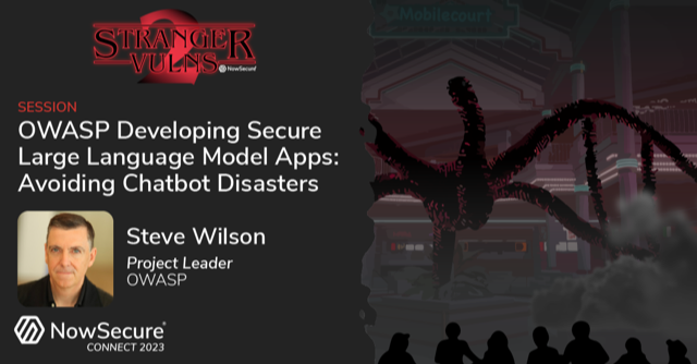 Join me at #NSConnect23 to hear about the emerging field of Generative AI security. I'll cover our new OWASP Top 10 for Large Language Model Application Security. Register here: events.bizzabo.com/NSConnect23?pr…