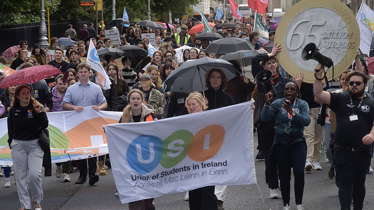 #ItsRainingNow ✊☔️ A huge THANK YOU to every student and Students’ Union officer that came to March today The Government knows what students NEED from #Budget2024 Now it’s over them to deliver… We’re watching 👀