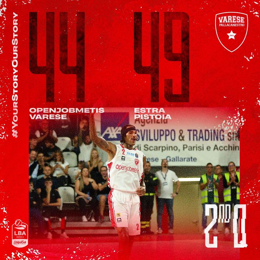 PallVarese's tweet photo. #CauleyStein in tap-in prima della sirena di fine quarto!
Ospiti avanti di 5 lunghezze dopo 2⃣0⃣ minuti di gioco. Forza biancorossi‼️
#VarPis #NoiSiamoVarese #YourStoryOurStory https://t.co/op3JnjKY6a