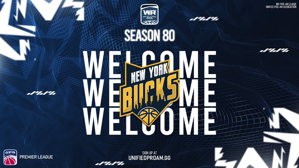 Welcome <a href="/NYBucks2K/">New York Bucks</a> to WR Season 80 🔥

<a href="/PaulB034/">#PaulsPoints</a> 
<a href="/RJFootball_/">RJ</a> 
<a href="/WorkforThree/">Work</a> 
<a href="/BigYanLocks/">BigYanLocks-</a> 
<a href="/zakyychan/">Zak</a> 
<a href="/_JustBucketz/">Him Jones.</a> 
<a href="/_JIoading/">Jloading</a> 
@iamtmoney2k 

Register Now » bit.ly/48CIcCv

<a href="/UnifiedProAm/">Unified Pro-Am Association</a> <a href="/MPBA2K/">MPBA</a> @SLProAm