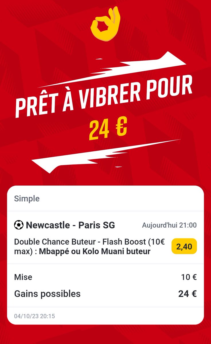 ton_prono's tweet photo. 🇪🇺 #ChampionsLeague 

🚨 Bon plan et Boost Betclic🚨

💰 Mise : 10€ Max.

#TeamParieurs #TeamParieur #betclic #uefachampionsleague #NEWPSG https://t.co/i1Fs8JL7st