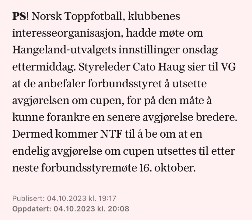 VG melder: