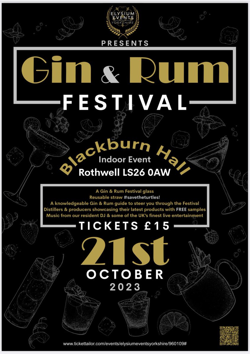 AntRawevents's tweet photo. Ticket now on sale 
🍸Rothwell Gin &amp; Rum Festival 
📆 21st October 2023
🏟️ Blackburn Hall, Commercial St, Rothwell, Leeds LS26 0AW
🕛 12:00
🎫https://t.co/7yVKqOrQl3 https://t.co/JQ71Ib7CSg