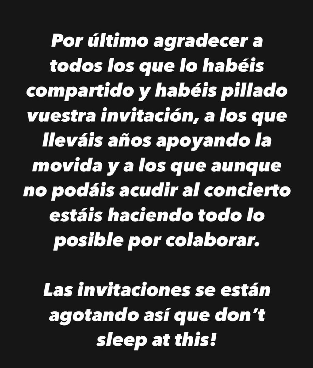 MUCHAS GRACIAS

La verdad es que ha sido increíble la cantidad de apoyo y cariño recibido a raíz de esta (dura) decisión. 

Recordar que las invitaciones  están volando así que no os durmáis:

sala-apolo.com/es/evento/erik…

Aquí algunas palabras en torno a todo esto: