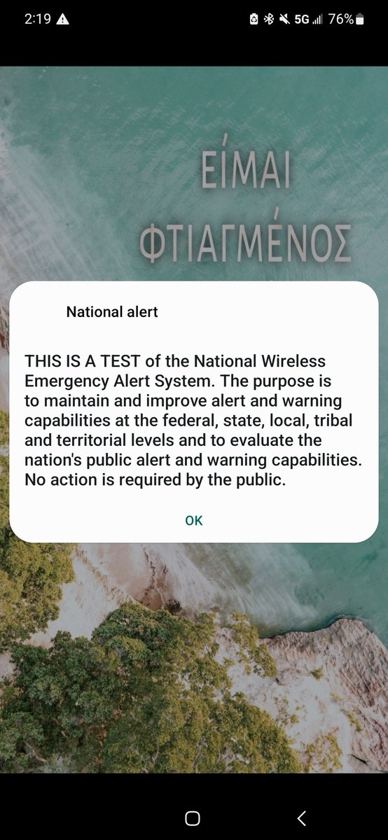 Izze1122's tweet photo. Omg I got mine I'm so honored :') #alertsystemtest https://t.co/av5ROBFwM2