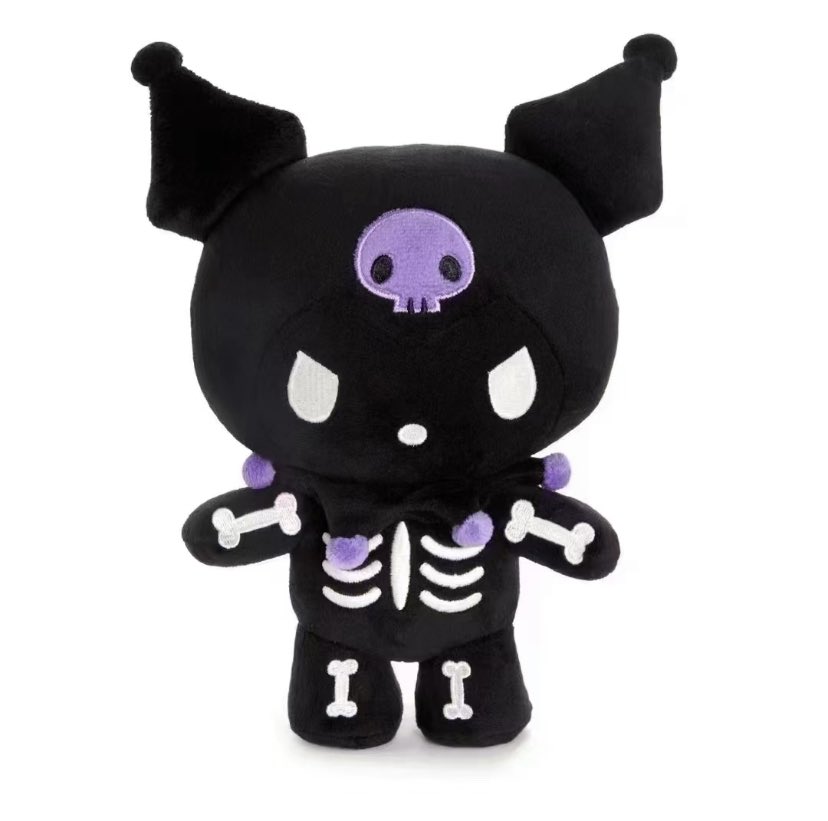 heartipink's tweet photo. kuromi &amp; my melody glow in the dark skeleton plush https://t.co/qmSQt1xUna