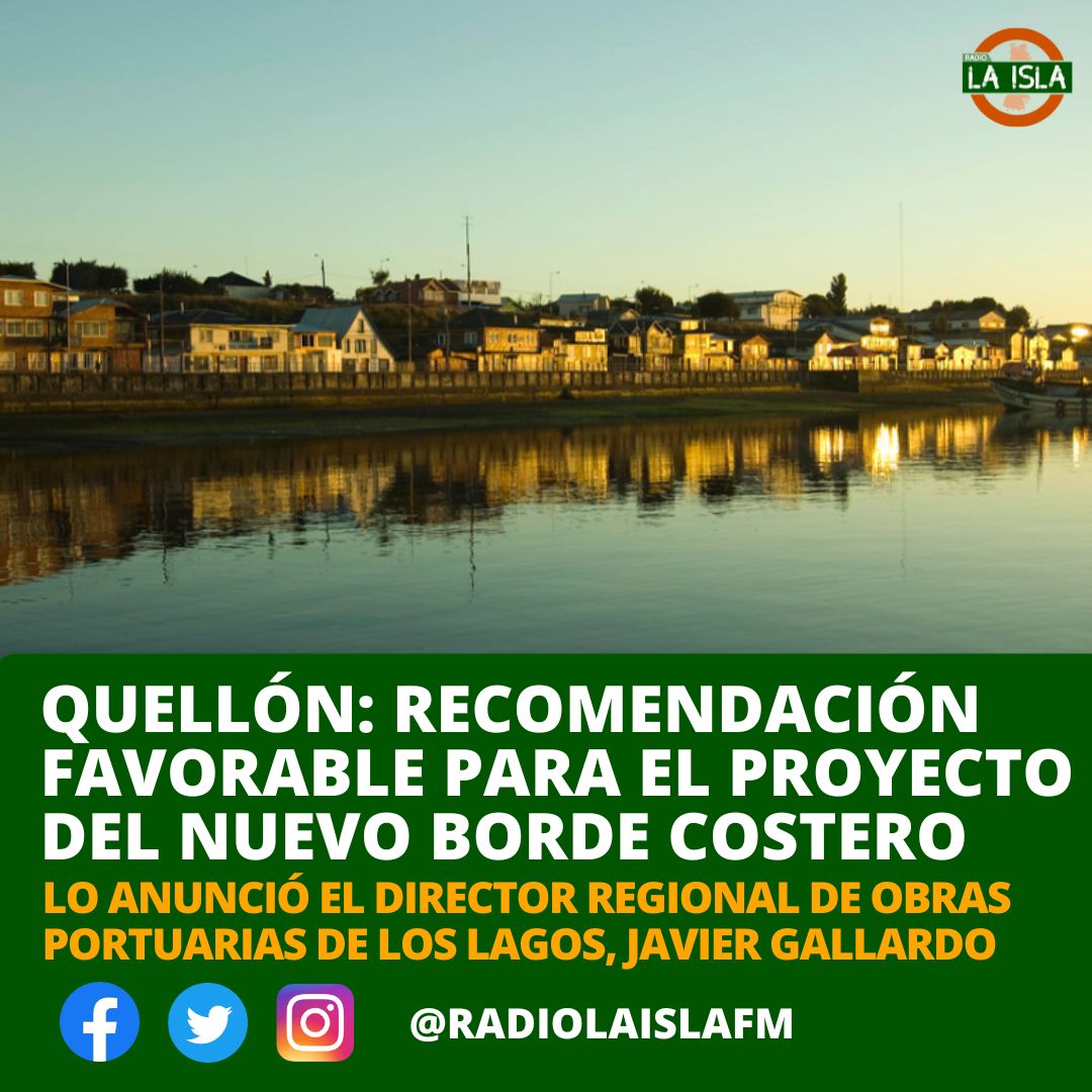 Javier Gallardo Pérez, director regional de Obras Portuarias de la Región de Los Lagos, anunció que en el día de hoy se aprobó una recomendación favorable para el proyecto del nuevo Borde Costero de #Quellón <a href="/MuniQuellon/">MuniQuellón</a> #Chiloé