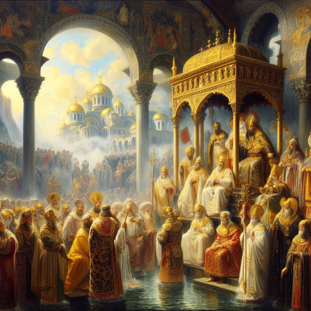 BTopics's tweet photo. In 864 AD, the First Bulgarian Empire underwent a significant transformation. The 9th-century medieval Bulgaria converted to Christianity, reflecting the need for unity within the religiously divided Bulgarian state and the desire for equal acceptance on the international stage. https://t.co/JKVwNLZKZM