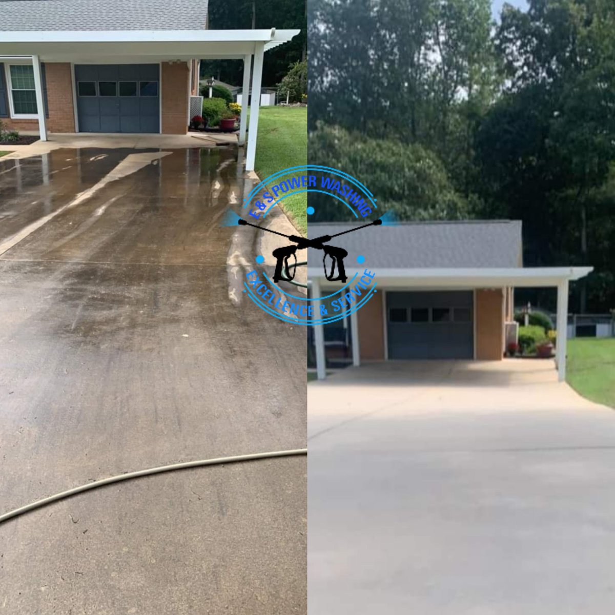 EandSPowerWash's tweet photo. Driveway surface cleaning/washing in White Lake, Michigan #BeforeandAfter #Fyp #ForYourPage #ForEveryone #MyPage #Viral #Share #ShareThisPage #DrivewaySurfaceCleaning #DrivewaySurfaceWashing #PowerWash #PowerWashing #PressureWash #PressureWashing #SurfaceCleaning #SurfaceWashing https://t.co/4ICUEVRkkR