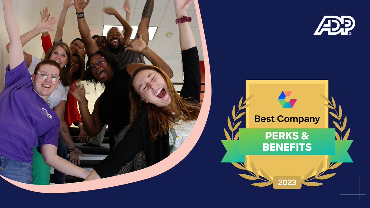 debcrofoot's tweet photo. Perks, perks &amp; more perks! ADP is a winner of Comparably's Best Company Perks &amp; Benefits in 2023! (Results are based on associate feedback.) View our website for more info, and contact me when you're ready to apply! #ADPLife #Hiring #ComparablyAwards https://t.co/sQLr3K1L10 https://t.co/yDlGVO5J1r