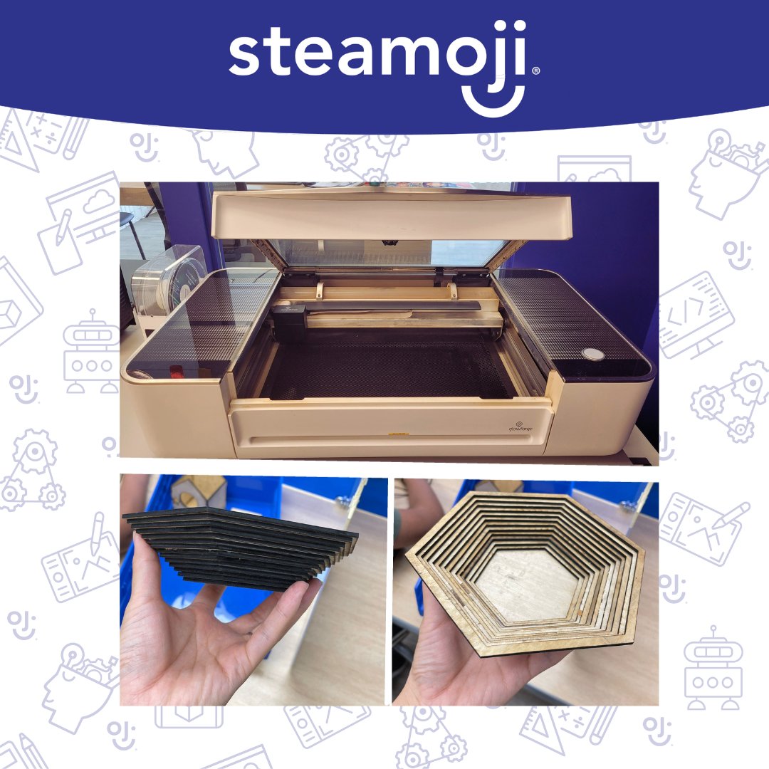 steamoji's tweet photo. Laser cutting teaches apprentices different ways of working! Our Fabrication pathway is all about materials, tools and technology. Deciding when to 3D print, when to laser cut or when to use another tool - it's all part of our problem-solving curriculum!
#letsgetbuilding https://t.co/De0b1UC2oP