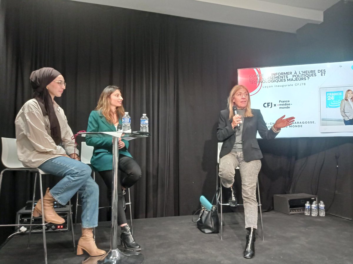 Merci beaucoup à Marie-Christine Saragosse, <a href="/France_MM/">France Médias Monde</a> de s'être prêtée au jeu des questions des étudiantes de la nouvelle promotion du CFJ, <a href="/demirdemir_elif/">elif demir</a>, <a href="/TaslimeMaazouzi/">Taslime Maazouzi</a>, Amélie Courtet et aux questions de la salle. En toute liberté. #leconinauguraleCFJ78